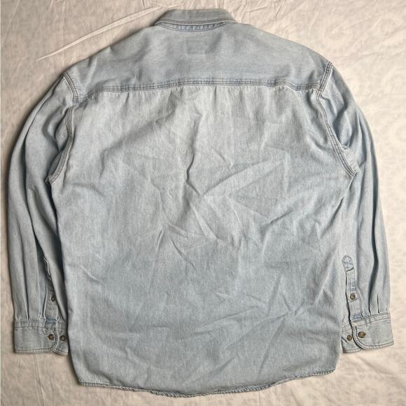 J Jim Hard Rock Cafe Denim Button Down Niagara Falls Size Medium 100% Cotton - Picture 2 of 7